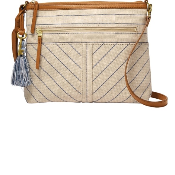 Fossil Bags Fossil Fiona Small Crossbody Purse Naturalblue With